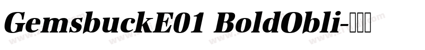 GemsbuckE01 BoldObli字体转换